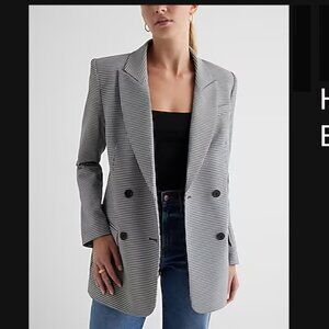 NWT Express Houndstooth Boyfriend Blazer